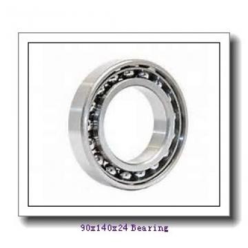 90 mm x 140 mm x 24 mm  ISO 7018 B angular contact ball bearings