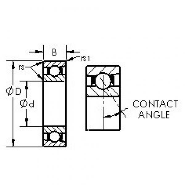 AST 7018C angular contact ball bearings #2 image