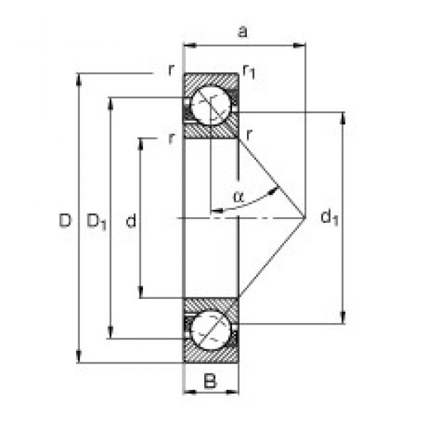 15 mm x 35 mm x 11 mm  FAG 7202-B-JP angular contact ball bearings #2 image